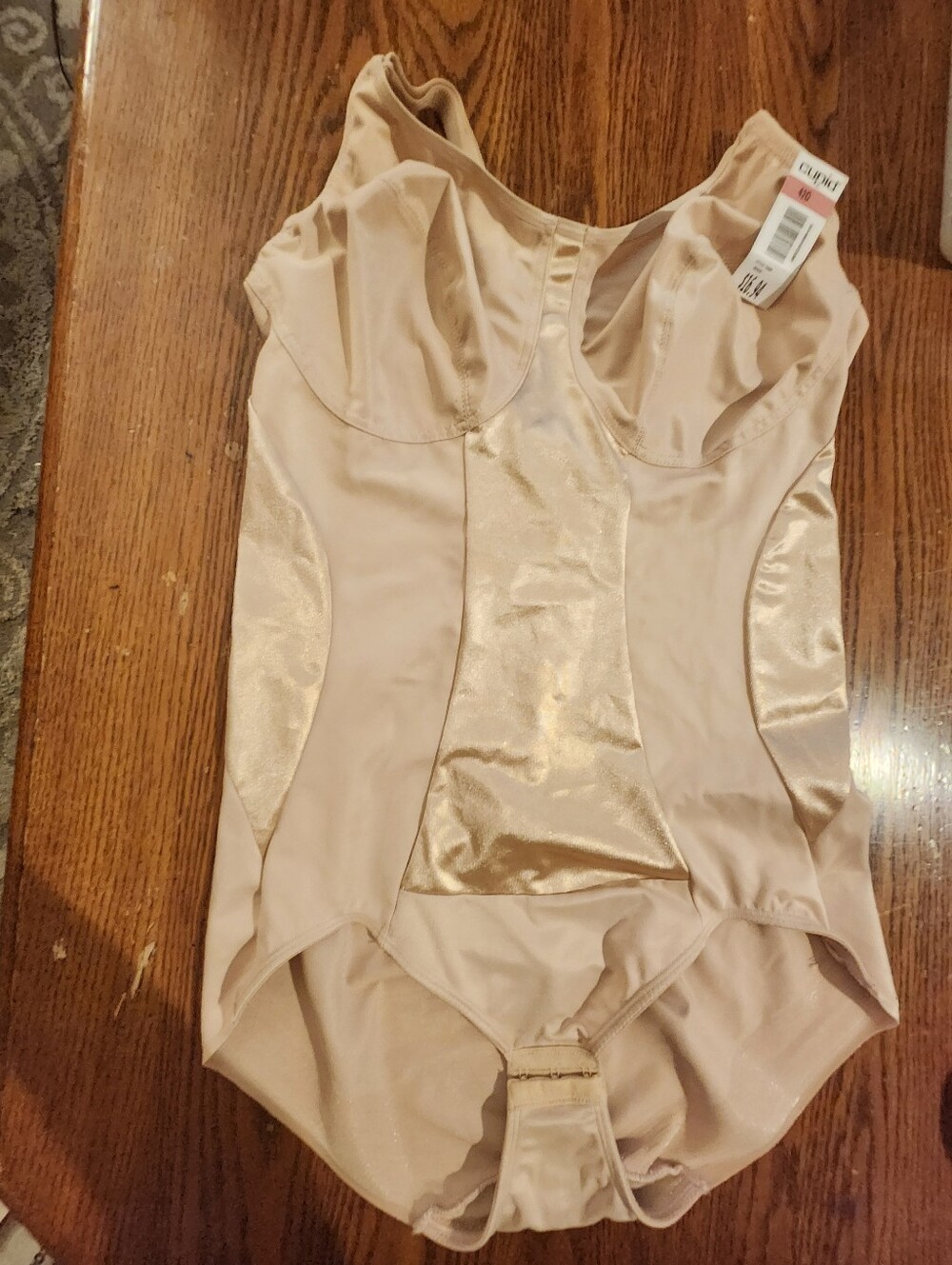 Cupid Nude Smooth Bodysuit with Light Sheen Runs Small